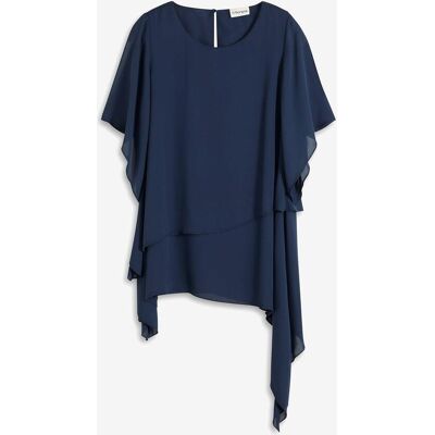 bonprix Zipfelbluse im Lagen-Look blau 38 bonprix Zipfelbluse im Lagen-Look blau 38