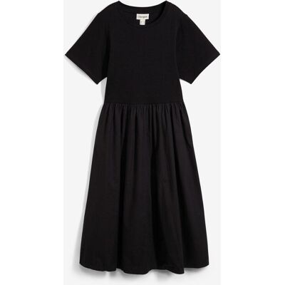 bonprix Midikleid aus Materialmix schwarz 46 bonprix Midikleid aus Materialmix schwarz 46