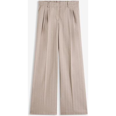 bonprix Nadelstreifen Marlenehose aus softem Viskose-Mix braun 40 bonprix Nadelstreifen Marlenehose aus softem Viskose-Mix braun 40
