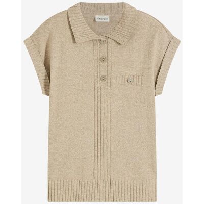 bonprix Polo-Pullover mit Baumwolle grün 52 bonprix Polo-Pullover mit Baumwolle grün 52