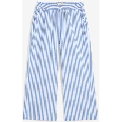 bonprix Palazzo-Hose aus Seersucker, 7/8 Länge blau 40 bonprix Palazzo-Hose aus Seersucker, 7/8 Länge blau 40