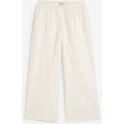 bonprix Palazzo-Hose aus Seersucker, 7/8 Länge beige 42 bonprix Palazzo-Hose aus Seersucker, 7/8 Länge beige 42