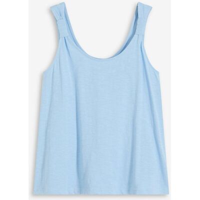 bonprix Tanktop aus reiner Bio-Baumwolle blau 48 bonprix Tanktop aus reiner Bio-Baumwolle blau 48