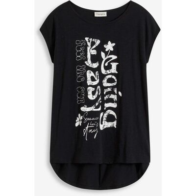 bonprix Longshirt aus reiner Bio-Baumwolle schwarz 44 bonprix Longshirt aus reiner Bio-Baumwolle schwarz 44