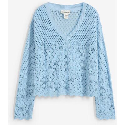 bonprix Leichter Ajour-Pullover blau 40 bonprix Leichter Ajour-Pullover blau 40