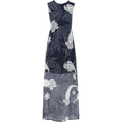 bonprix Langes Chiffonkleid blau 38 bonprix Langes Chiffonkleid blau 38