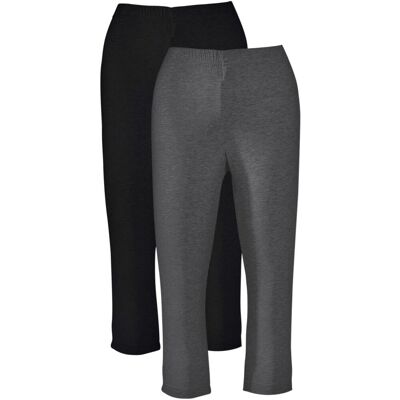 bonprix Capri-Leggings (2er Pack) grau 40 bonprix Capri-Leggings (2er Pack) grau 40