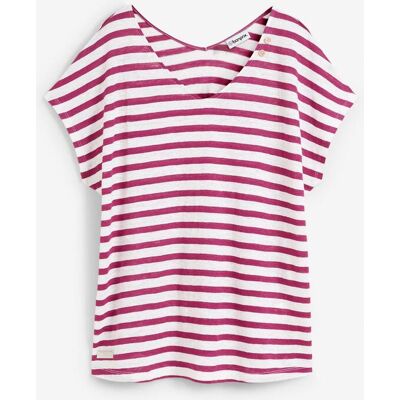 bonprix Shirt aus reinem Leinen mit Fledermausärmeln lila 52 bonprix Shirt aus reinem Leinen mit Fledermausärmeln lila 52