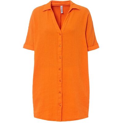 bonprix Oversize-Longbluse aus softem Musselin orange 38 bonprix Oversize-Longbluse aus softem Musselin orange 38