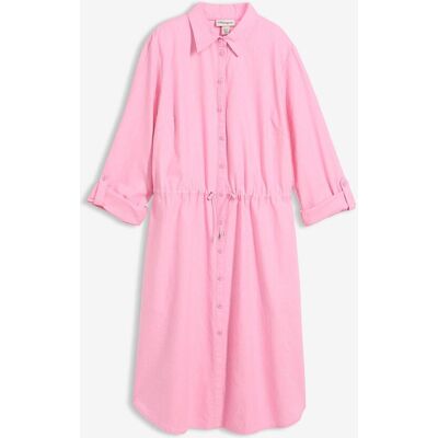 bonprix Hemdblusenkleid aus Leinen-Baumwoll-Mix rosa 42 bonprix Hemdblusenkleid aus Leinen-Baumwoll-Mix rosa 42