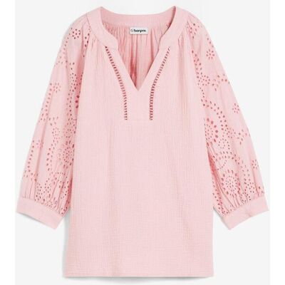 bonprix Tunika aus luftigem Musselin rosa 54 bonprix Tunika aus luftigem Musselin rosa 54