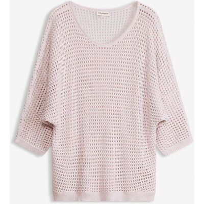 bonprix Ajour-Pullover aus Viskose-Mix rosa 44 bonprix Ajour-Pullover aus Viskose-Mix rosa 44