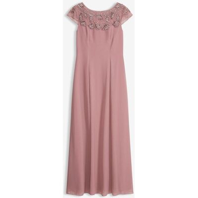 bonprix Abendkleid mit Spitzen-Applikation rosa 46 bonprix Abendkleid mit Spitzen-Applikation rosa 46
