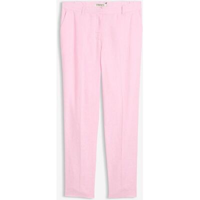 bonprix verkürzte Hose aus reinem Leinen rosa 48 bonprix verkürzte Hose aus reinem Leinen rosa 48