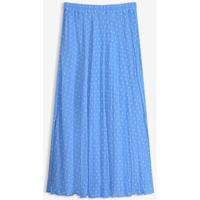 bonprix Chiffon-Rock in Crash-Optik blau 44 bonprix Chiffon-Rock in Crash-Optik blau 44