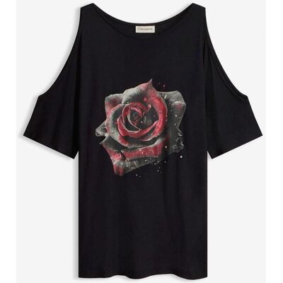 bonprix Cold-Shoulder-Shirt aus Viskose schwarz 44 bonprix Cold-Shoulder-Shirt aus Viskose schwarz 44