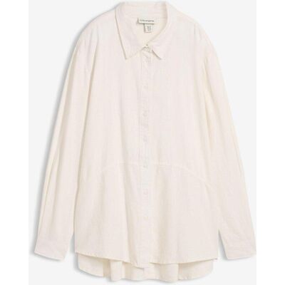 bonprix Oversize Bluse aus Leinen- Mix weiß 50 bonprix Oversize Bluse aus Leinen- Mix weiß 50