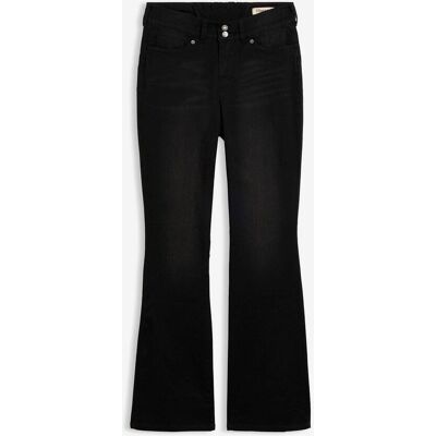 bonprix Bootcut Jeans Mid Waist, Shaping schwarz 42 bonprix Bootcut Jeans Mid Waist, Shaping schwarz 42