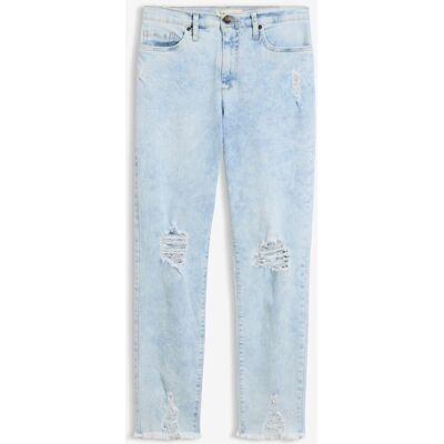 bonprix Mom-Jeans High Waist mit Destroy-Effekten blau 46 bonprix Mom-Jeans High Waist mit Destroy-Effekten blau 46