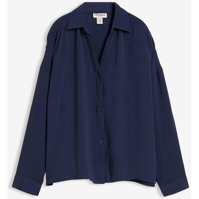 bonprix Bluse aus leichtem Crêpe blau 42 bonprix Bluse aus leichtem Crêpe blau 42