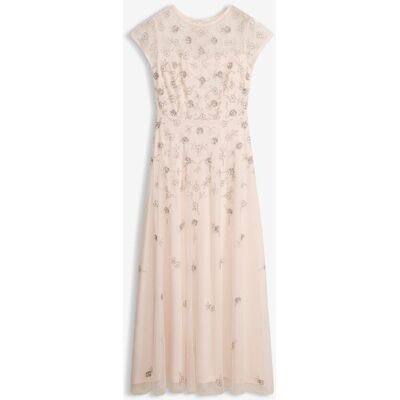 bonprix Abendkleid aus zartem Tüll mit Paillettenstickerei rosa 46 bonprix Abendkleid aus zartem Tüll mit Paillettenstickerei rosa 46