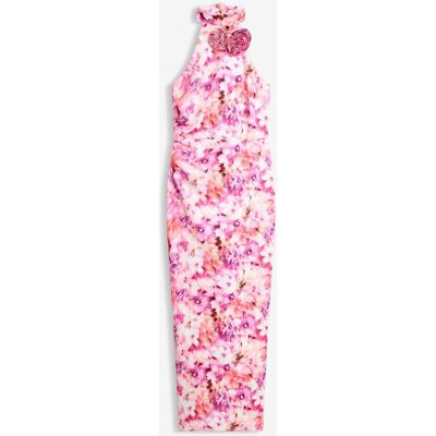 bonprix Abendkleid mit Blumen-Applikation pink 46 bonprix Abendkleid mit Blumen-Applikation pink 46