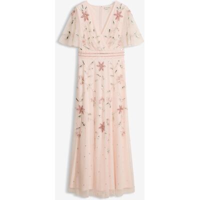 bonprix Abendkleid mit Paillettenstickerei rosa 46 bonprix Abendkleid mit Paillettenstickerei rosa 46