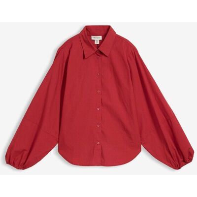 bonprix Bluse aus reiner Bio-Baumwolle rot 52 bonprix Bluse aus reiner Bio-Baumwolle rot 52