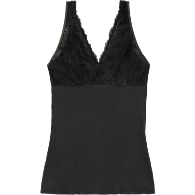 bonprix Medium Shape Top mit Spitze schwarz 42 bonprix Medium Shape Top mit Spitze schwarz 42