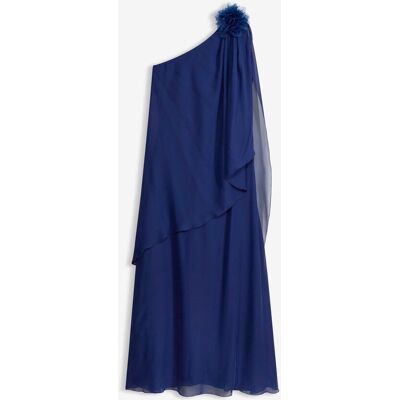 bonprix Abendkleid aus feinem Chiffon mit Blumenapplikation blau 46 bonprix Abendkleid aus feinem Chiffon mit Blumenapplikation blau 46