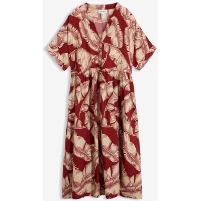 bonprix Midi Kaftan-Kleid aus fließender Viskose rot 40 bonprix Midi Kaftan-Kleid aus fließender Viskose rot 40