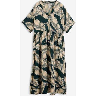 bonprix Midi-Kaftan-Kleid aus fließender Viskose grün 52 bonprix Midi-Kaftan-Kleid aus fließender Viskose grün 52