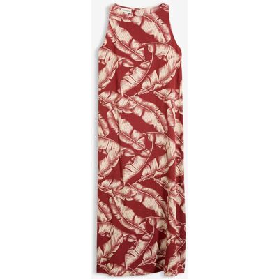 bonprix Weites Kleid mit All-Over-Print aus Viskose-Mix rot 52 bonprix Weites Kleid mit All-Over-Print aus Viskose-Mix rot 52