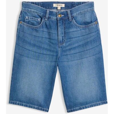 bonprix Leichte Jeans-Bermuda Mid Waist, Bequembund blau 36 bonprix Leichte Jeans-Bermuda Mid Waist, Bequembund blau 36