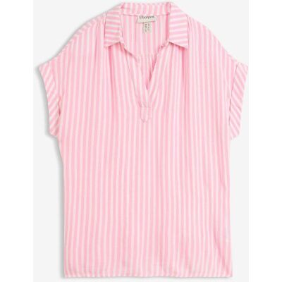 bonprix Kurzarmbluse aus fließender Viskose rosa 36 bonprix Kurzarmbluse aus fließender Viskose rosa 36