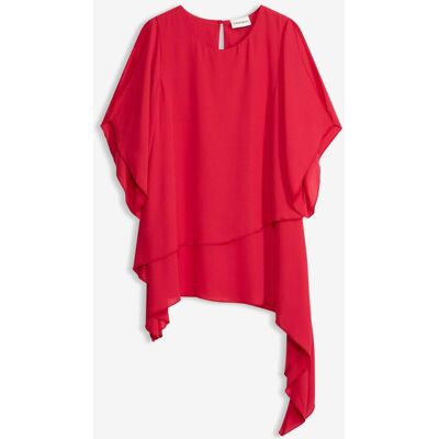 bonprix Zipfelbluse im Lagen-Look rot 38 bonprix Zipfelbluse im Lagen-Look rot 38
