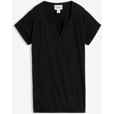 bonprix Baumwoll-Shirt, Kurzarm schwarz 36 bonprix Baumwoll-Shirt, Kurzarm schwarz 36