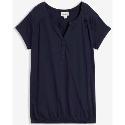 bonprix Baumwoll-Shirt, Kurzarm blau 36 bonprix Baumwoll-Shirt, Kurzarm blau 36