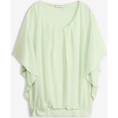bonprix Chiffonbluse mit Untertop grün 50 bonprix Chiffonbluse mit Untertop grün 50