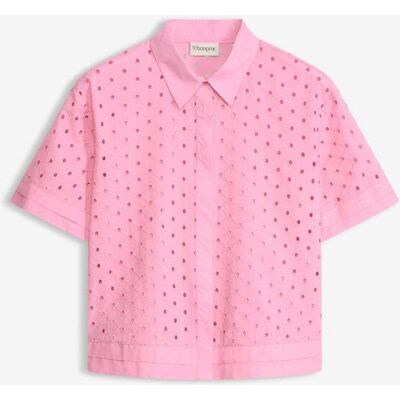 bonprix Bluse mit Lochstickerei rosa 40 bonprix Bluse mit Lochstickerei rosa 40