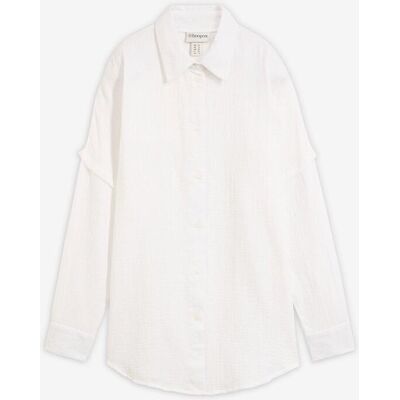 bonprix Oversize-Hemd aus luftigem Musselin weiß 40 bonprix Oversize-Hemd aus luftigem Musselin weiß 40