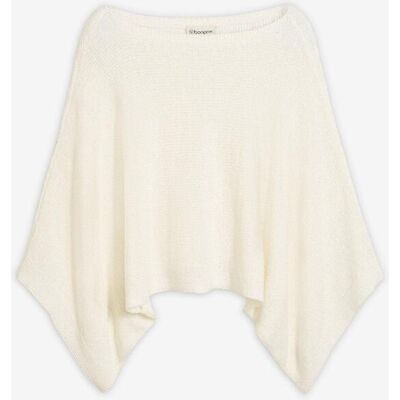 bonprix Kimono-Pullover aus Bändchengarn weiß 904 bonprix Kimono-Pullover aus Bändchengarn weiß 904