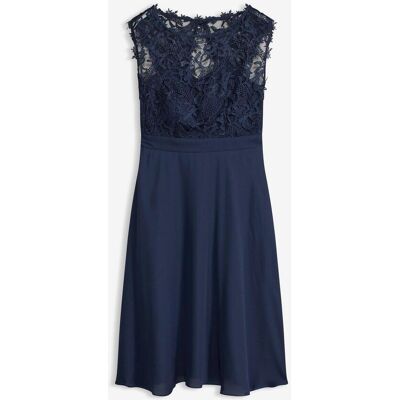 bonprix Minikleid mit Spitze blau 48 bonprix Minikleid mit Spitze blau 48