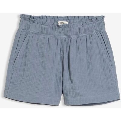 bonprix Musselin-Shorts aus reiner Baumwolle blau 52 bonprix Musselin-Shorts aus reiner Baumwolle blau 52