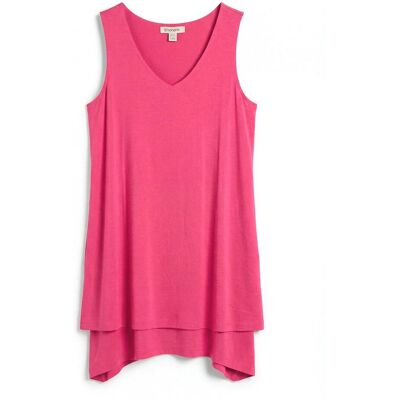 bonprix Doppellagiges Long-Top aus Viskose-Mix pink 52 bonprix Doppellagiges Long-Top aus Viskose-Mix pink 52