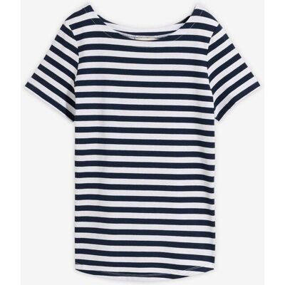 bonprix T-Shirt mit U-Boot-Ausschnitt weiß 48 bonprix T-Shirt mit U-Boot-Ausschnitt weiß 48