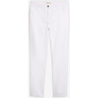 bonprix Stretchhose mit geradem Bein, Mid Waist weiß 40 bonprix Stretchhose mit geradem Bein, Mid Waist weiß 40