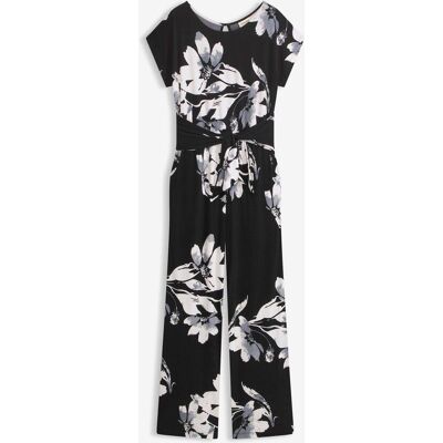 bonprix Jumpsuit mit Blumendruck schwarz 36 bonprix Jumpsuit mit Blumendruck schwarz 36