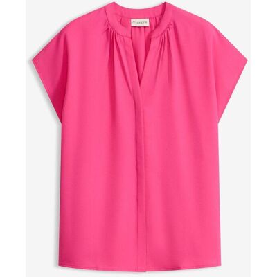 bonprix Kurzarmbluse mit verdeckter Knopfleiste pink 38 bonprix Kurzarmbluse mit verdeckter Knopfleiste pink 38