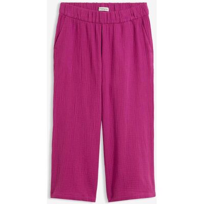 bonprix Marlenehose aus Baumwoll-Musselin lila 42 bonprix Marlenehose aus Baumwoll-Musselin lila 42